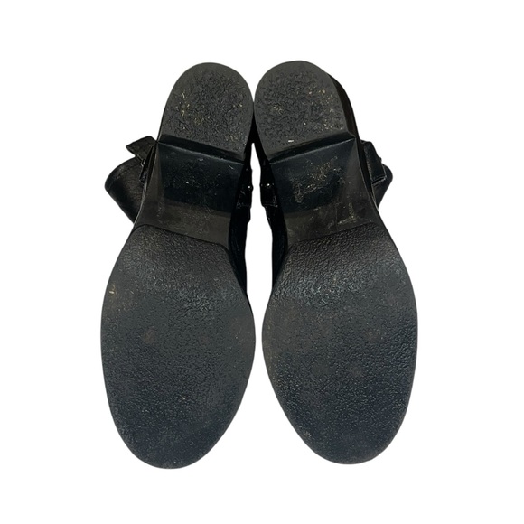 Nine West Vicegd Leather Moto Heeled Harness Boots - Size 7M - Picture 9 of 11